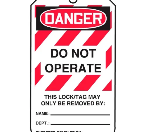 Accuform MLT406CTP Lockout Tag, Danger Do Not Operate, PF-Cardstock, 25/Pack