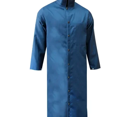 Chicago Protective Apparel Vinex® Flame Retardant Coat, 50"L, Navy Blue