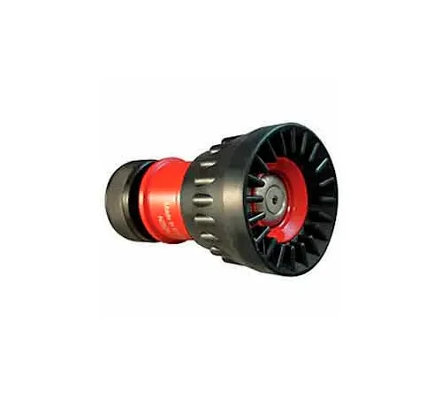 Fire Hose Fog Nozzle W/ Bumper - 1 In. NPSH - 10 To 24 GPM - Aluminum