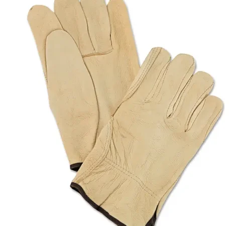 MCR Safety 3400L Unlined Pigskin Driver Gloves, Cream, Large, 12 Pairs