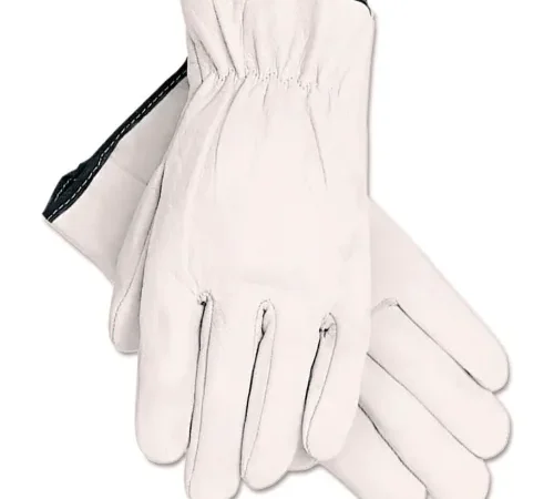 MCR Safety 3201L Grain Goatskin Driver Gloves, White, Large, 12 Pairs