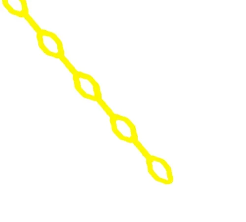 Mr. Chain® Gothic Plastic Barrier Chain, 2" x 100'L, Yellow