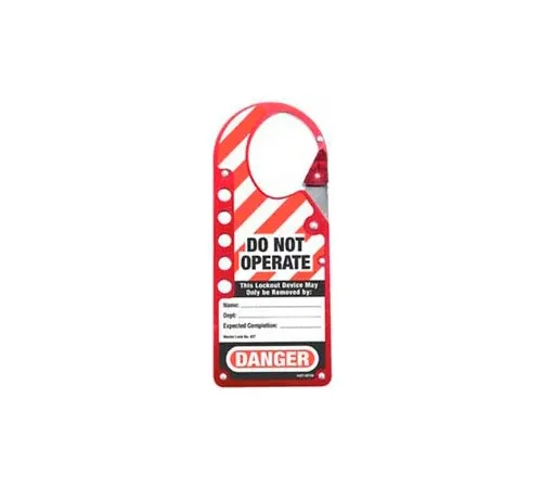 Master Lock® Lockout Hasp, Anodized Aluminum, Labelled, 2-7/8"W X 7"L, Red