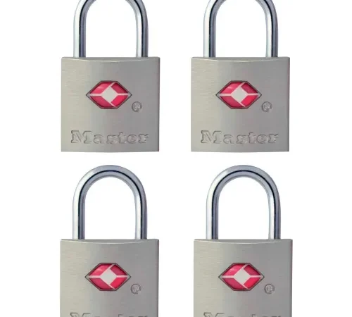 Master Lock® No. 4683Q TSA-Accept Keyed Metal Padlock 7/8"W - Alumninum - Pkg Qty 4