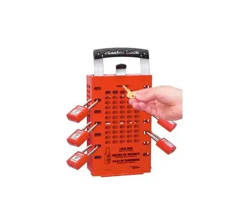 Master Lock® Group Lock Box, Latch Tight™, Portable Or Wall Mount, Red