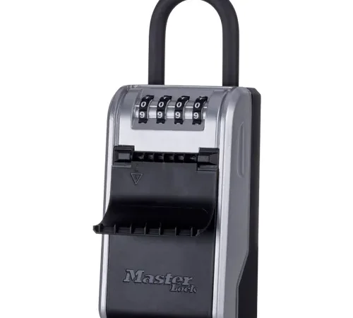 Master Lock® Portable Lock Box, 3"W x 2-3/16"D x 7-11/16"H, Black