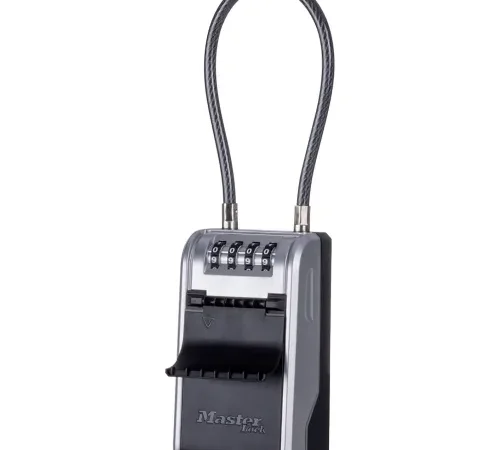 Master Lock® Cable Lock Box, 3"W x 2-3/16"D x 11-1/8"H, Black