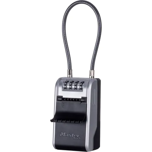 Master Lock® Cable Lock Box, 3"W x 2-3/16"D x 11-1/8"H, Black