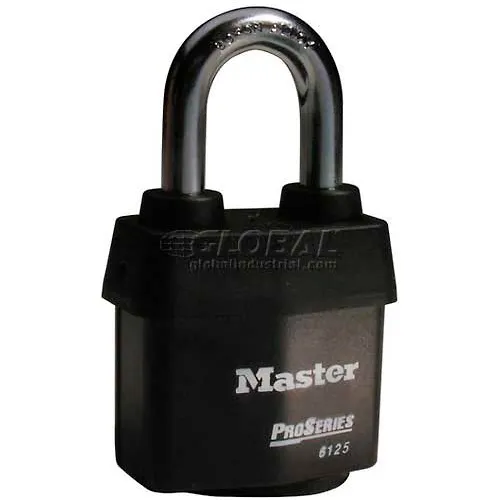 Master Lock® No. 6125MK High Security Weather Resistant Covered Padlocks w/ Master Key System - Pkg Qty 24