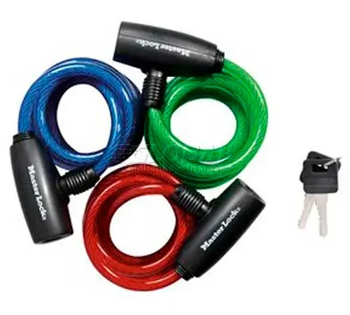 Master Lock® No. 8127TRI Cable Lock 3-Pack Keyed Alike 6'L Keyed Cable Bike lock - Pkg Qty 4