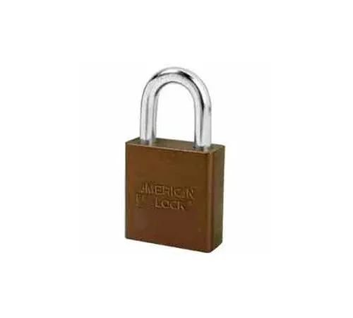 American Lock® No. A1265BRN High Security Solid Aluminum Padlock 6 Pin Cylinders - Brown - Pkg Qty 24