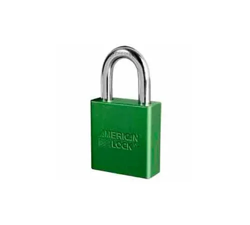 American Lock® No. A1265GRN High Security Solid Aluminum Padlock 6 Pin Cylinders - Green - Pkg Qty 24