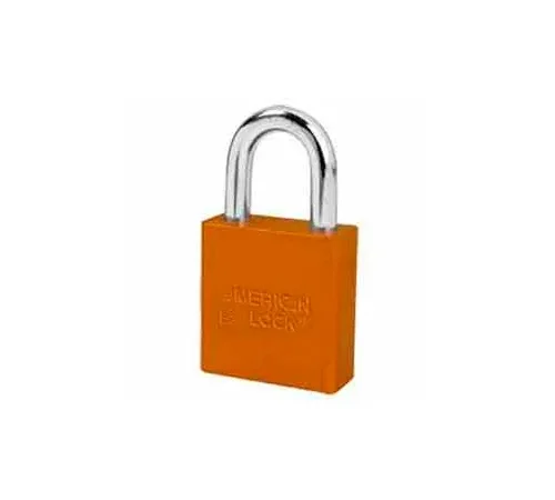 American Lock® No. A1265ORJ High Security Solid Aluminum Padlock 6 Pin Cylinders - Orange - Pkg Qty 24