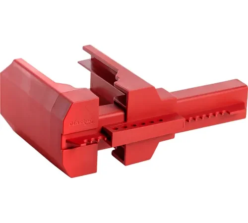Master Lock® Adjustable Ball Valve Lockout, Fits 2" to 8" Valves, Polypropylene, XL