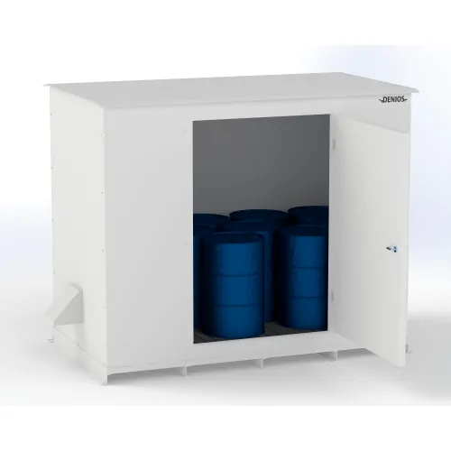 Denios N-Series 11' 11"W x 5' 10"D x 8' 2"H, Non-Combustible Outdoor Storage Building For 8 Drums - Image 2