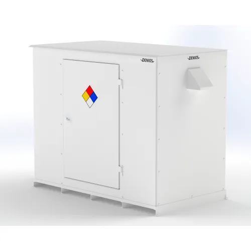Denios N-Series 11' 11"W x 5' 10"D x 8' 2"H, Non-Combustible Outdoor Storage Building For 8 Drums - Image 3