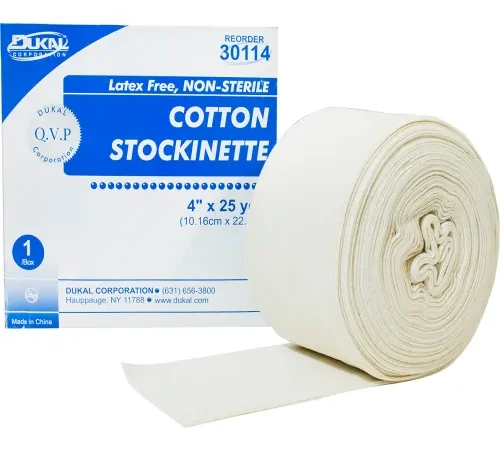 Dukal Stockinette, 4" x 25 Yards, Cotton, 6 Roll/Case