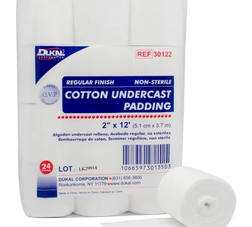 Dukal Cotton Undercast Padding, Regular Finish, 2" x 4 Yards, 24 Roll/Bag, 3 Bag/Case