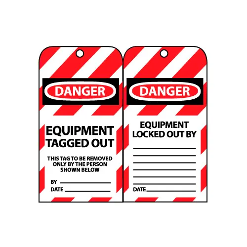 Lockout Tags - Equipment Tagged Out