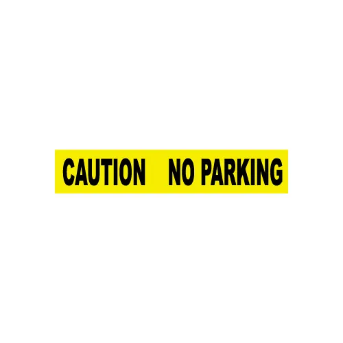 NMC 3"W x 1000'L Yellow Barricade Tape, "Caution No Parking"