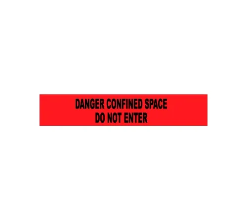 NMC 3"W x 1000'L Red Barricade Tape, "Danger Confined Space Do Not Enter"