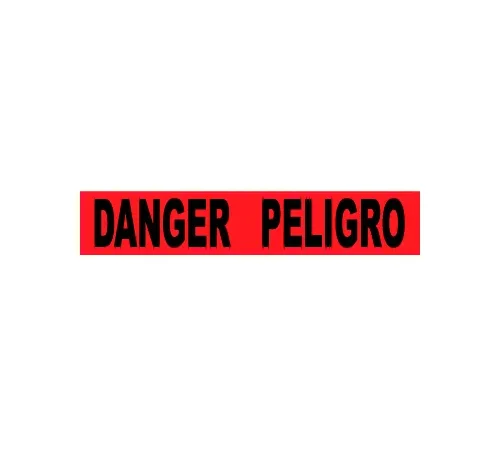 NMC 3"W x 1000'L Red Barricade Tape, "Danger Peligro"