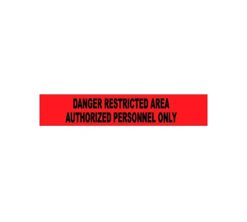 NMC 3"W x 1000'L Red Barricade Tape "Danger Restricted Area Authorized Personnel Only"