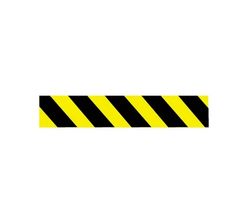 NMC 3"W x 1000'L  Yellow and Black Stripe Barricade Tape