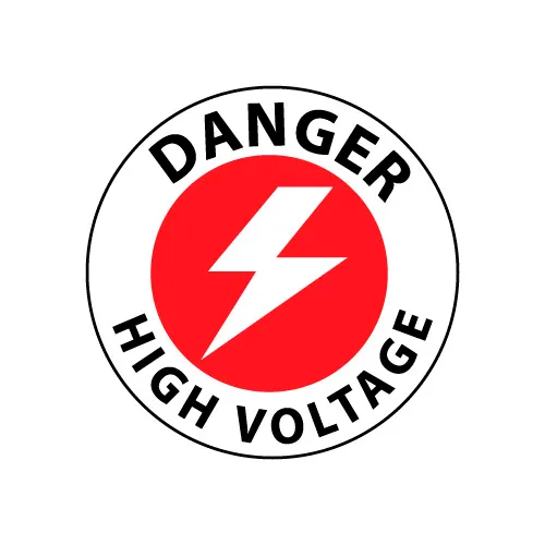 Walk On Floor Sign - Danger High Voltage