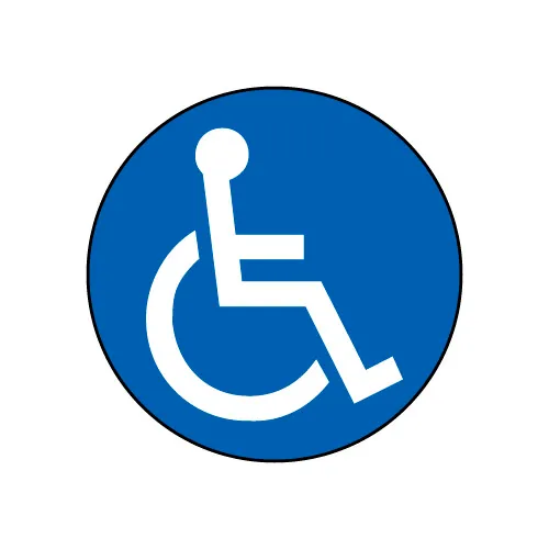 Walk On Floor Sign - Handicapped Symbol