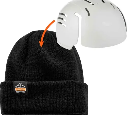 Ergodyne® N-Ferno® 6811ZI Rib Knit Hat With Bump Cap Insert, Black