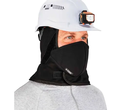 Ergodyne® N-Ferno® 6871 Winter Hard Hat Liner Kit, 2-Layer Liner, Black, Mouthpiece