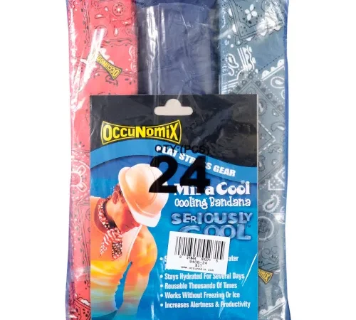 MiraCool® Bandana Assorted Colors 24 Pack No Header Card, 940B-24