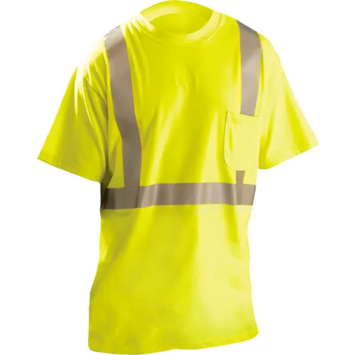 OccuNomix Flame Resistant Short Sleeve T-Shirt, M, Yellow