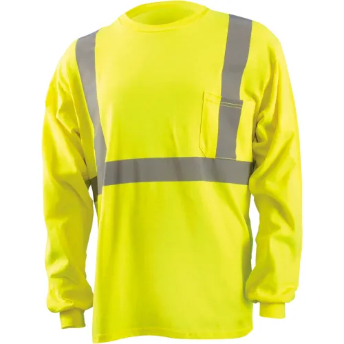 OccuNomix Flame Resistant Long Sleeve T-Shirt, 5XL, Yellow