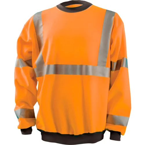 OccuNomix X-Back Crewneck Sweatshirt, S, Orange