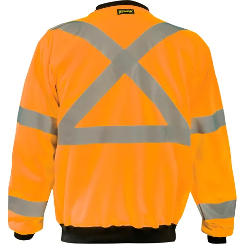 OccuNomix X-Back Crewneck Sweatshirt, S, Orange - Image 2