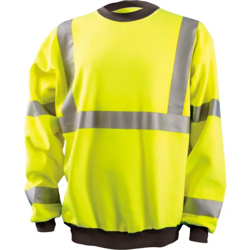 OccuNomix X-Back Crewneck Sweatshirt, 2XL, Yellow