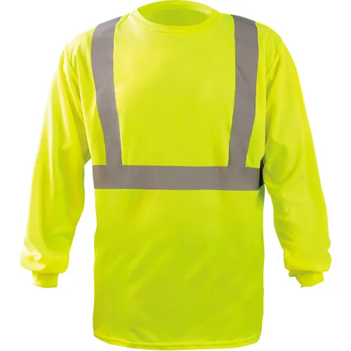 OccuNomix Long Sleeve Wicking Birdseye X-Back T-Shirt, 5XL, Yellow