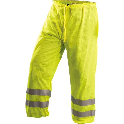 OccuNomix Premium Mesh Pants, Class E, Silver Tape, Hi-Vis Yellow, L/XL, LUX-TEM-YL/XL
