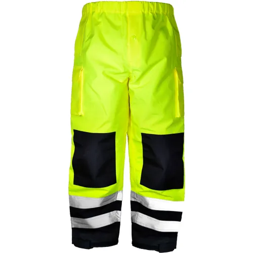 OccuNomix Rip-Stop Black Bottom Breathable Rain Pant, Class E, 5XL, Yellow