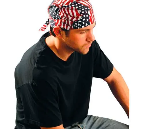 OccuNomix Deluxe Tie Hat With Elastic Rear Band Navy, 12 Pack, TN6-01 - Pkg Qty 12