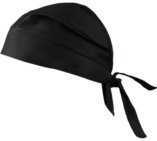 OccuNomix Deluxe Tie Hat With Elastic Rear Band Black, 12 Pack, TN6-06 - Pkg Qty 12