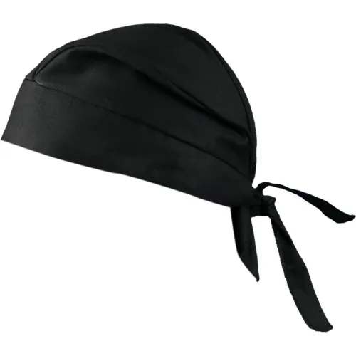 OccuNomix Deluxe Tie Hat With Elastic Rear Band Black, 12 Pack, TN6-06 - Pkg Qty 12