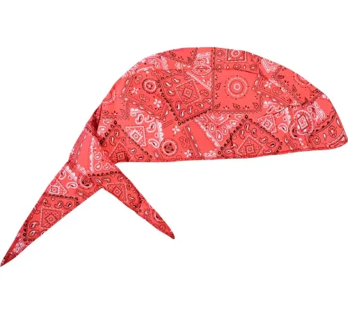 OccuNomix Deluxe Tie Hat With Elastic Rear Band Cowboy Red, 12 Pack, TN6-CRD - Pkg Qty 12