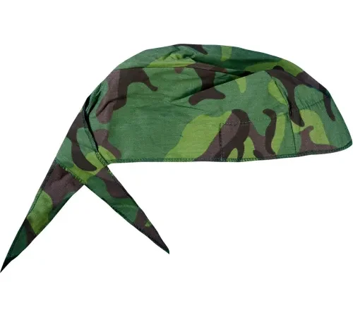 OccuNomix Deluxe Tie Hat With Elastic Rear Band Jungle Flage, 12 Pack, TN6-JFL - Pkg Qty 12