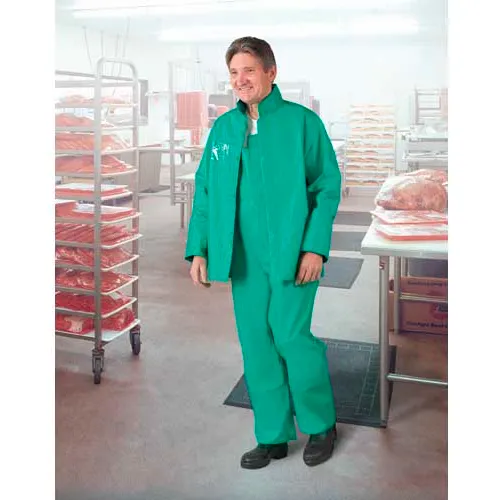 Onguard Sanitex Green Bib Overall, Plain Front, PVC on Polyester, M