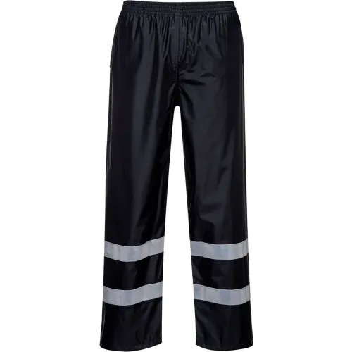 Portwest® Classic Iona™ Enhanced Visibility Rain Pants, 6XL, Black