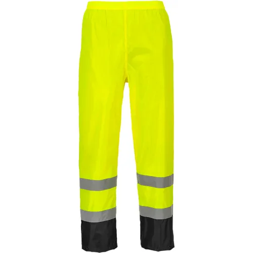 Portwest® Hi-Vis Contrast Classic Rain Pants, S, Yellow/Black