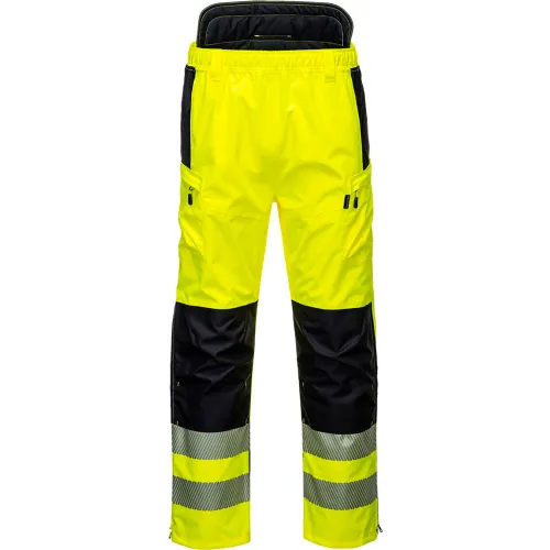 Portwest® Hi-Vis Extreme Rain Pants, M, Yellow/Black